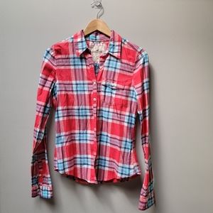 HOLLISTER USED PLAID SHIRT